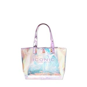 NEW Paris Hilton Iridescent Tote with Purple Accents